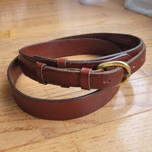 R.M.Williams Belt Brown Leather Australian Brass Buckle Western 38"